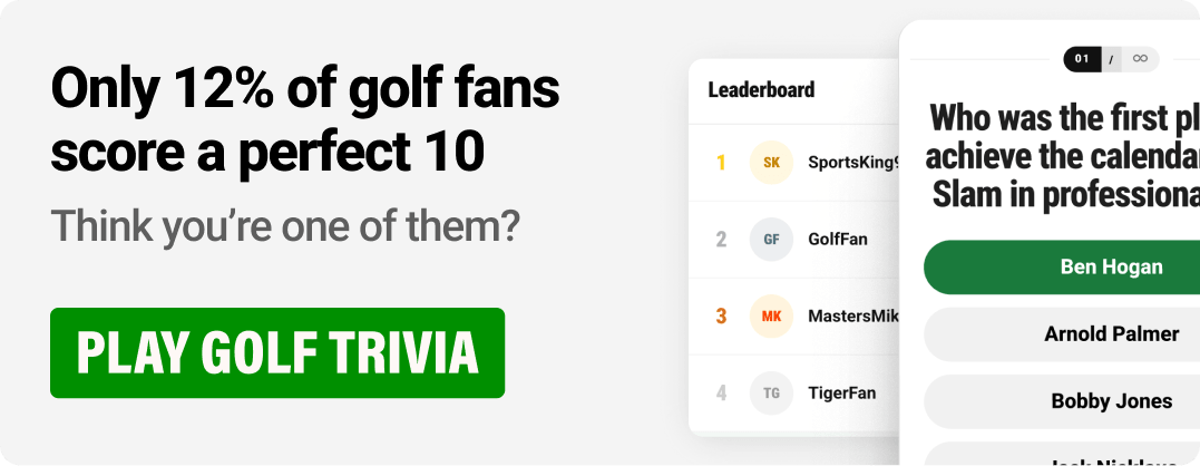 Only 12% of golf fans score a perfect 10. Think you're one of them? Play Golf Trivia.